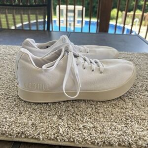 NOBULL Canvas Trainer‎ Sneakers Unisex White /White US Size M 7  /  W 8.5